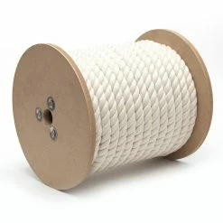 KingCord 3/4 in. x 100 ft. 3-Strand Cotton Twisted Rope, Natural