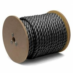 KingCord 3/4 in. x 150 ft. Polypropylene Twisted Rope 3-Strand, Black