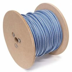 KingCord 3/8 in. x 300 ft. Nylon Marine-Grade Double Twin Braid Rope, Blue/White