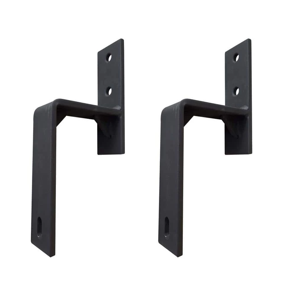 Pacific Entries Oil Rubbed Bronze Bypass Bracket Set for Sliding Barn Door Hardware