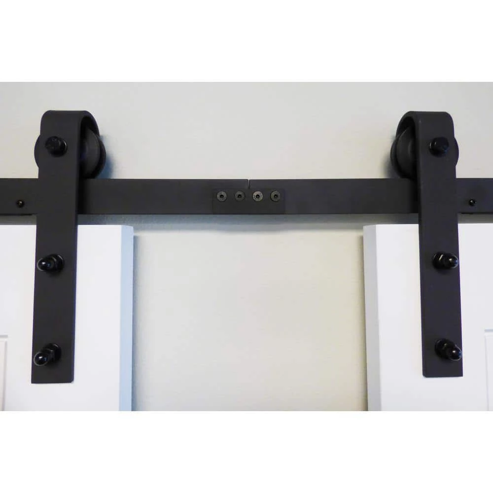 Pacific Entries Oil Rubbed Bronze Sliding Flat Rail Track Connector Barn Door Hardware - Image 2