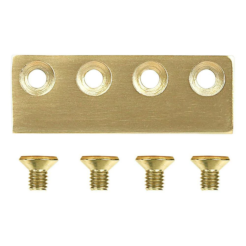 National Hardware 3-5/32 in. Barn Door Hardware Connection Adaptor in Brushed Gold - Image 3