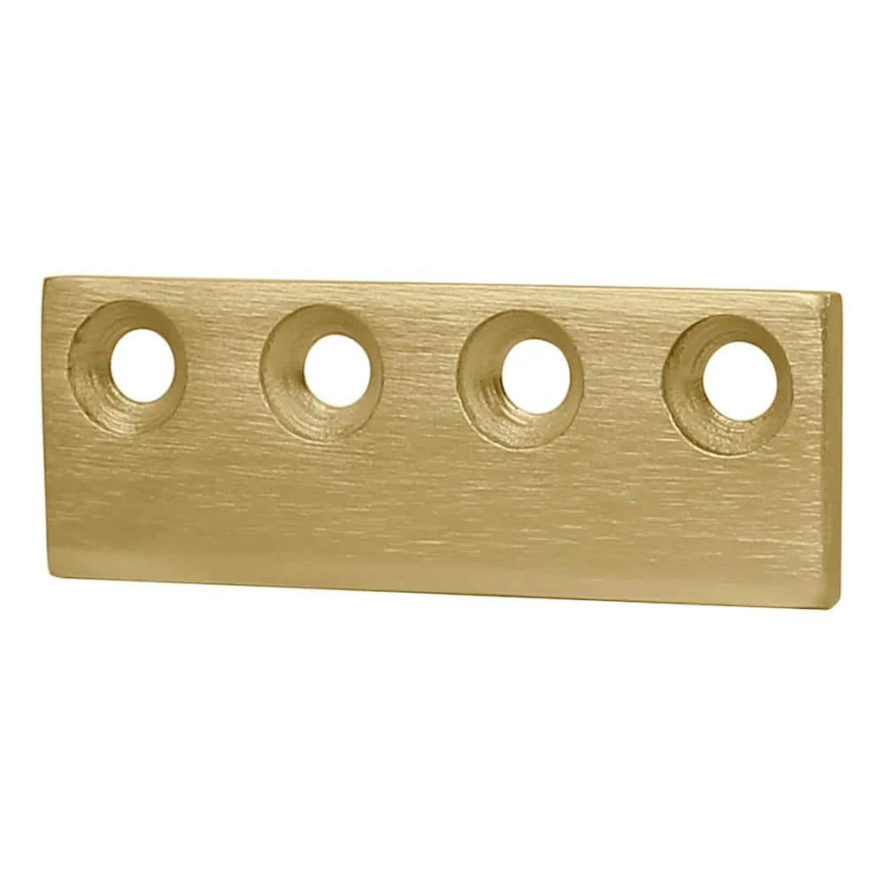 National Hardware 3-5/32 in. Barn Door Hardware Connection Adaptor in Brushed Gold