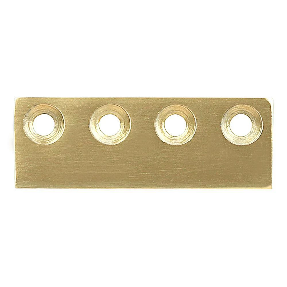 National Hardware 3-5/32 in. Barn Door Hardware Connection Adaptor in Brushed Gold - Image 2