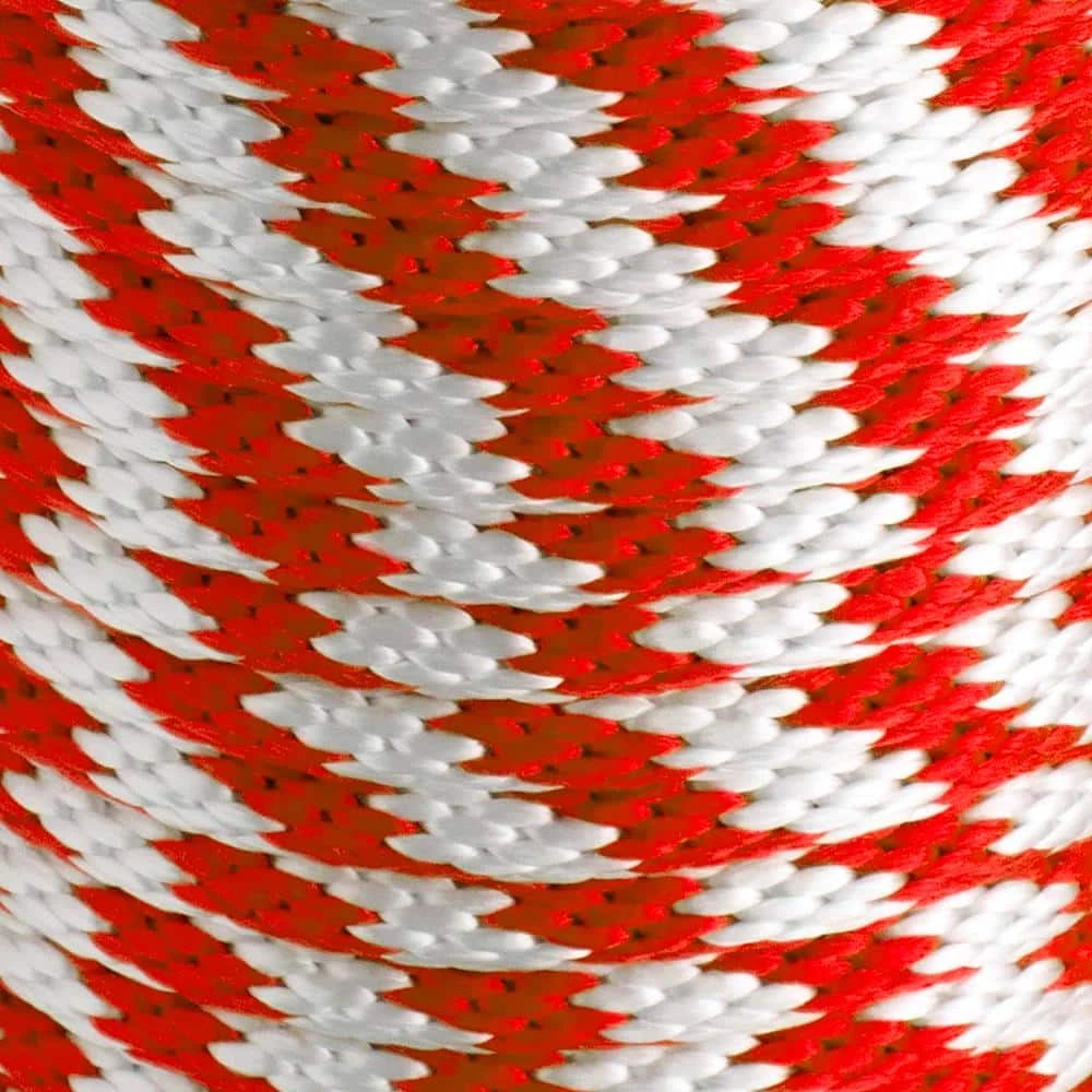KingCord 3/8 in. x 600 ft. Polypropylene Multi-Filament Solid Braid Derby Rope, Red/White - Image 2