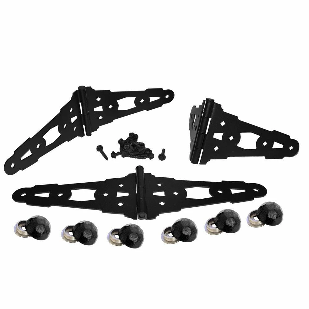 OWT Ornamental Wood Ties OWT (Ornamental Wood Ties) 8 in. Ornamental Gate Strap Hinge Kit