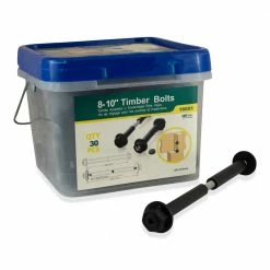 OWT Ornamental Wood Ties OWT (Ornamental Wood Ties) 8 in. - 10 in. Adjustable Galvanized Steel Timber Bolt (30-Pail)