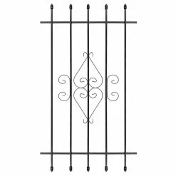 Unique Home Designs 30 in. x 54 in. Su Casa Black 5-Bar Window Guard