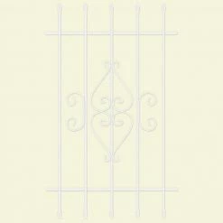 Unique Home Designs 30 in. x 48 in. Su Casa White 5-Bar Window Guard