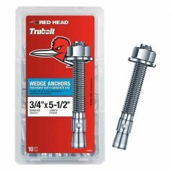 Red Head 3/4 in. x 5-1/2 in. Steel Hex-Nut-Head Concrete Wedge Anchor (10-Pack)