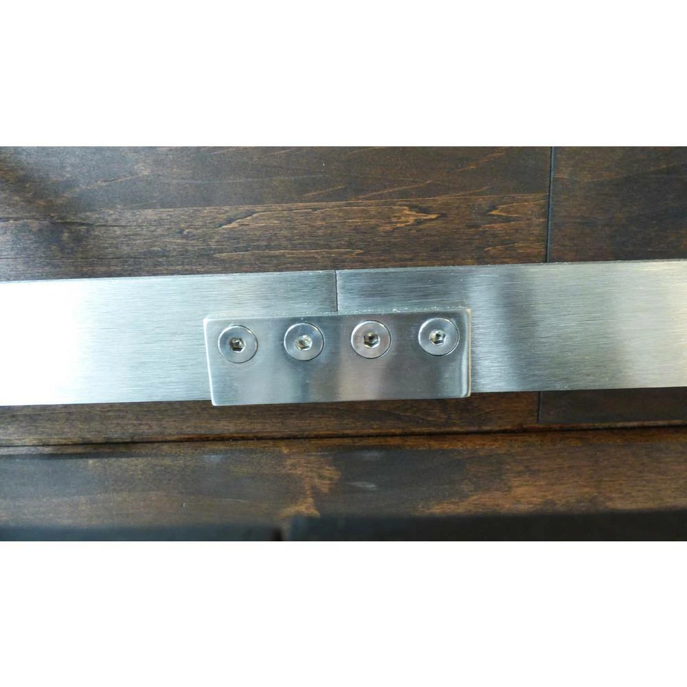 Pacific Entries Stainless Steel Sliding Flat Rail Track Connector Barn Door Hardware - Image 2