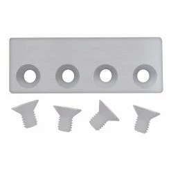 Pacific Entries Stainless Steel Sliding Flat Rail Track Connector Barn Door Hardware