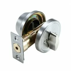 TOLEDO Single Cylinder Satin Stainless-Steel Deadbolt