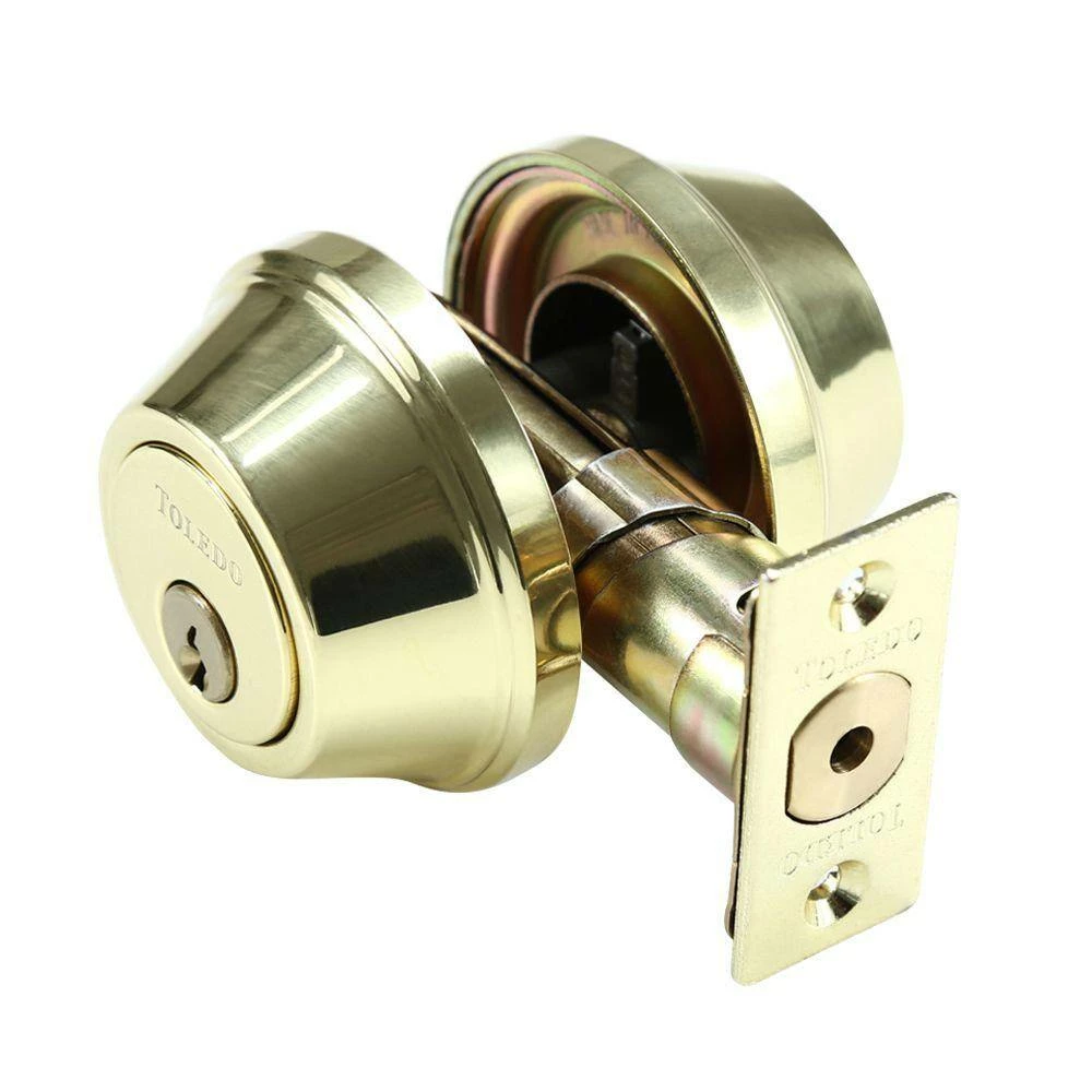 TOLEDO Double Cylinder Deadbolt in Polish Brass - Image 2