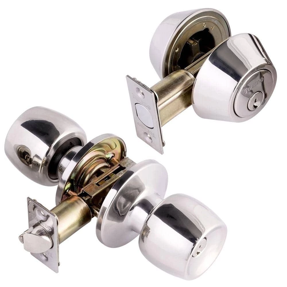 TOLEDO Malaga Polished Stainless Steel Knob Combo Pack