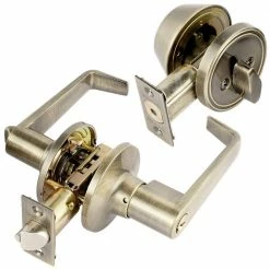 TOLEDO Segovia Single Cylinder Antique Brass Combo Set