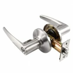 TOLEDO Barcelona Satin Nickel Keyed Entry Door Handle Set