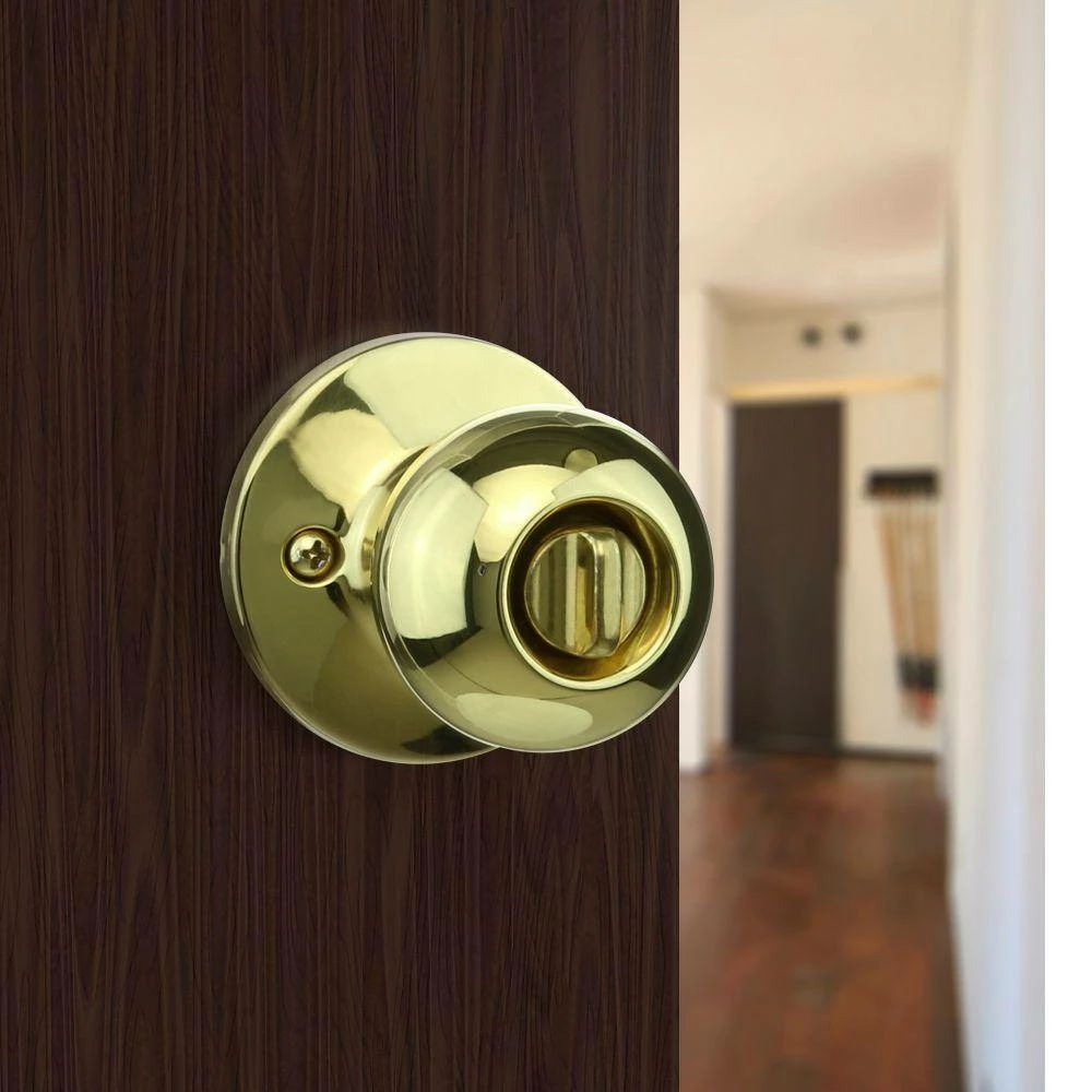 TOLEDO Polish Brass Keyed Entry Door Knob Set - Image 4