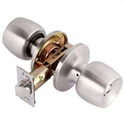 TOLEDO Malaga Satin Stainless Steel Privacy Door Knob Lockset