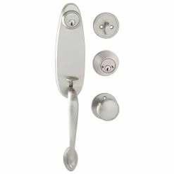 TOLEDO Tenerife Double Cylinder Satin Stainless Steel Door Handleset