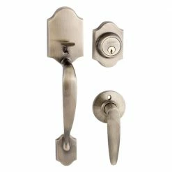 TOLEDO Cordoba Single Cylinder Antique Brass Door Handleset