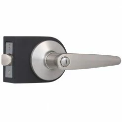 TOLEDO Satin Nickel Privacy Bed/Bath Door Handle Set