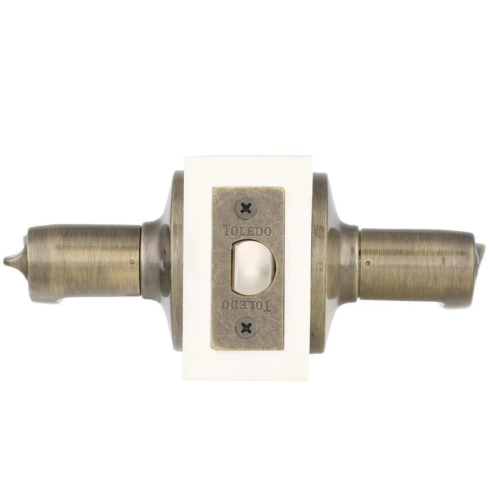 TOLEDO Antique Bronze Privacy Bed/Bath Door Handle Set - Image 3