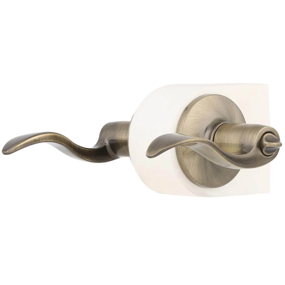 TOLEDO Antique Bronze Privacy Bed/Bath Door Handle Set - Image 2