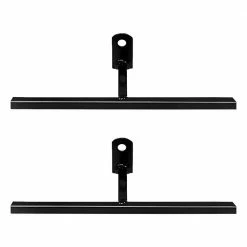 Unique Home Designs 3 in. Black T-Bracket with Screws (2-Pack)