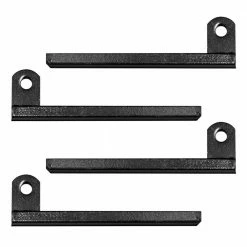 Unique Home Designs Black Flush-Mount Brackets with Screws (4-Pack)