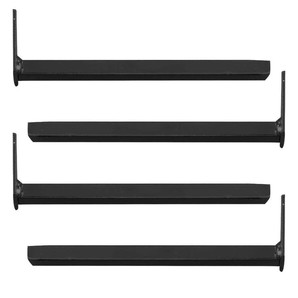 Unique Home Designs Black Inside-Mount Brackets with Screws (4-Pack)