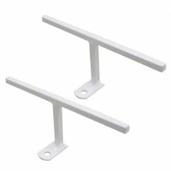 Unique Home Designs 3 in. White T-Bracket with Screws (2-Pack)