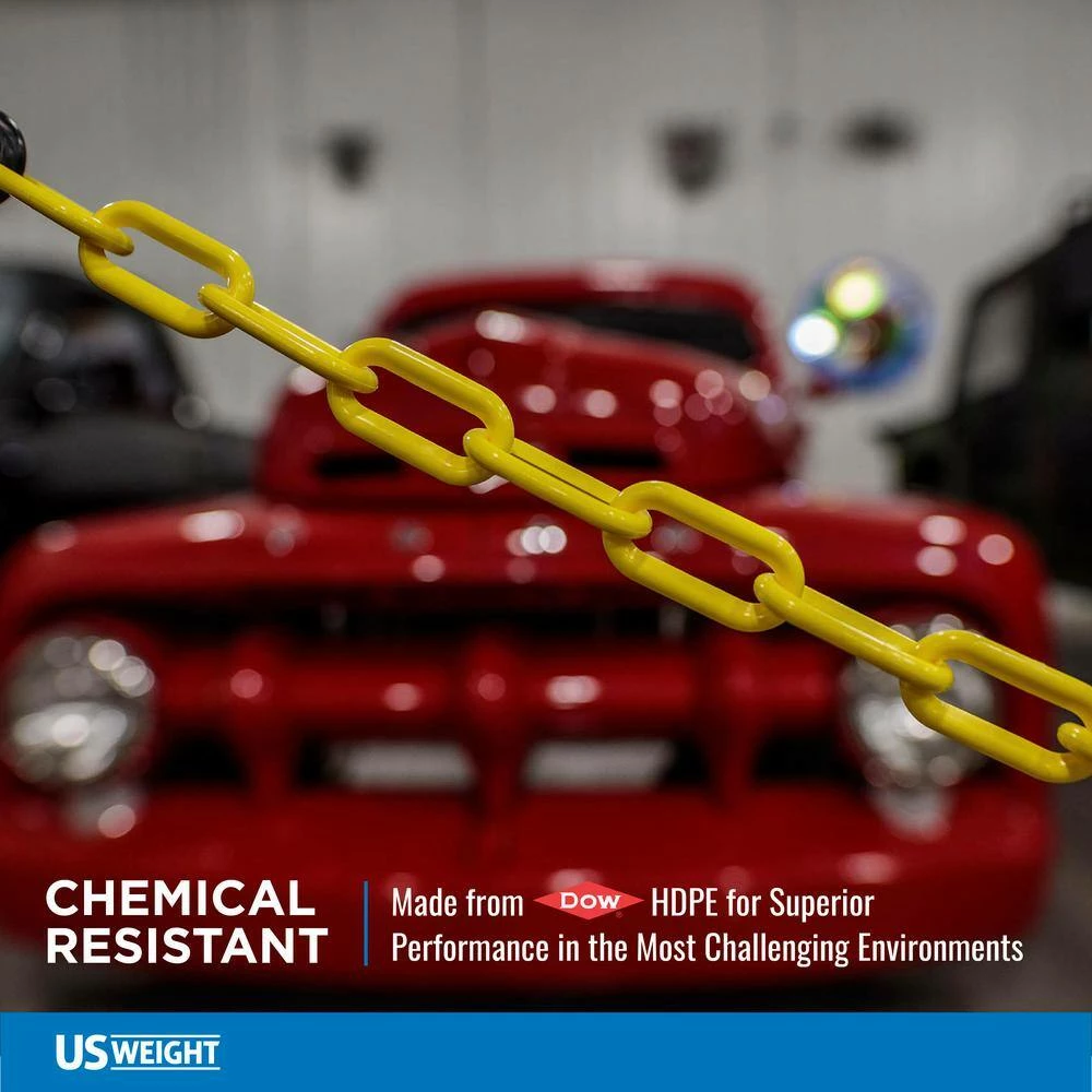 USW US Weight 2 in. x 500 ft. Red Plastic Chain Featuring SunShield UV Protection - Image 5