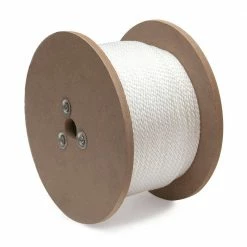 KingCord 1/8 in. x 600 ft. Nylon Smooth Braid Rope, White
