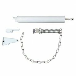Unique Home Designs White Heavy Duty Door Closer and Windchain