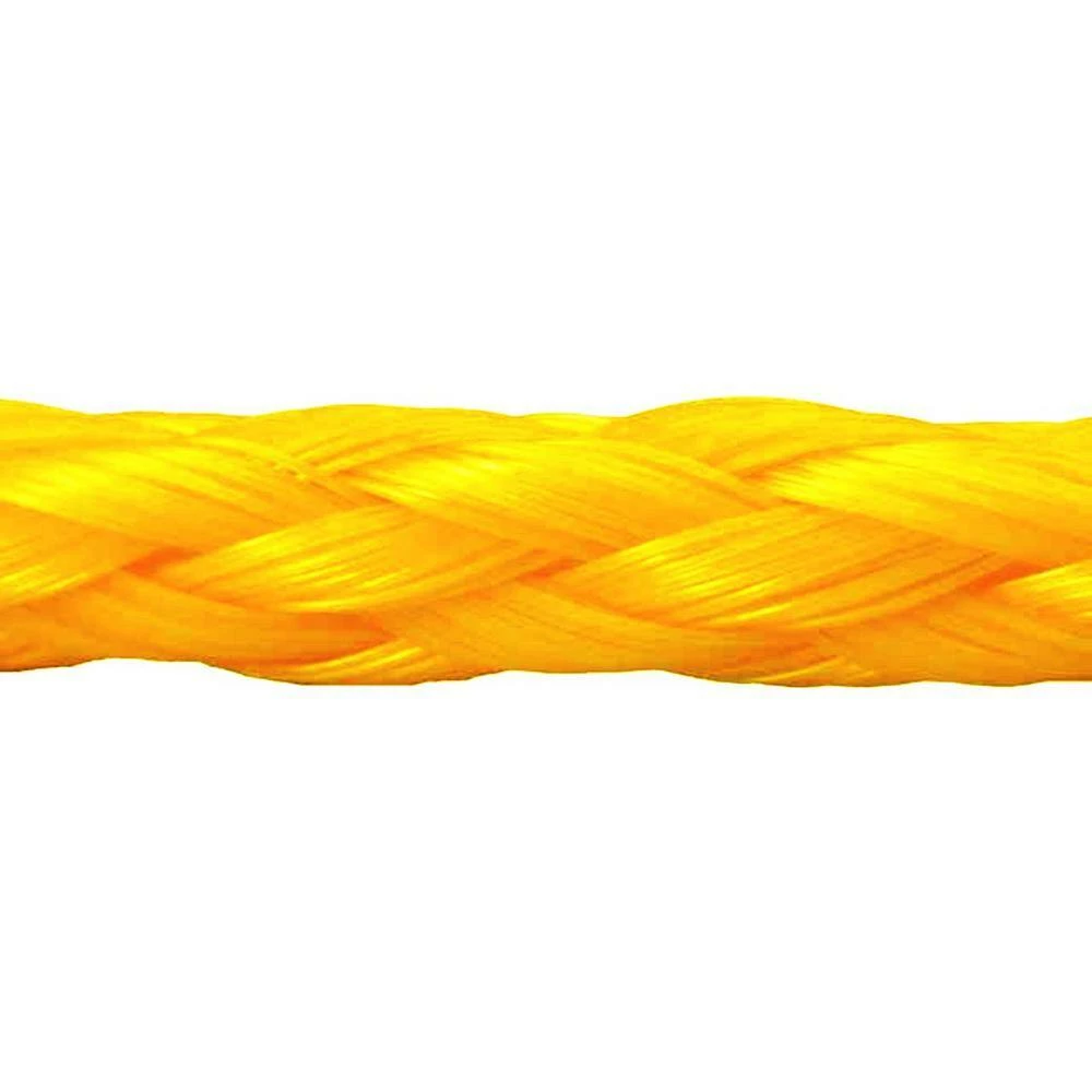 KingCord 5/16 in. x 600 ft. Polypropylene Hollow Core Braided Barrier Rope, Yellow - Image 3